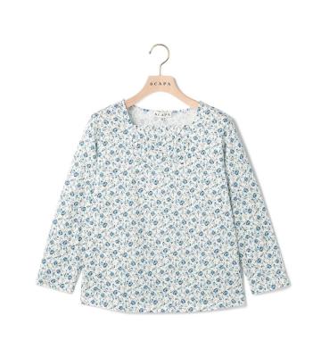 フラワージャージカットソー