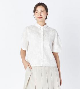 【返品交換送料無料/先行受注】【Lサイズ】アブストラクトエンブロイダリーブラウス＜4月中旬お届け予定＞